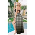 thumbnail image 2 of HAPPY BAY Men's Beachwear Wrap Summer Long Hawaiian Lava Lava Regular Surfing Cover-Up Swimwear Holidays Beach Sarongs for Men One Size Polka Dots, Black For Dad, 2 of 4