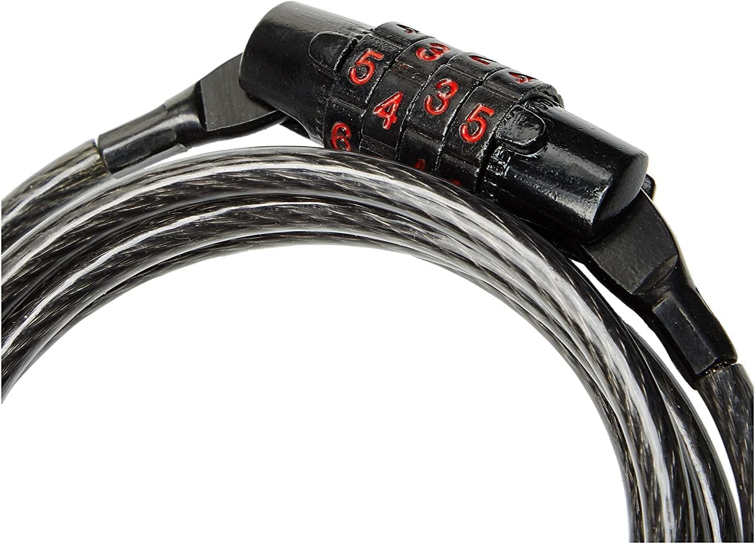 512 Combo Bike Lock, 4ft. x 5mm Braided Steel Cable Anti-Theft Security Cable Lock with 4-Digit Combination for Outdoor Equipment, , Scooters, Fence, Gate