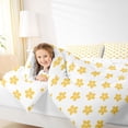 thumbnail image 4 of Homewish Yellow Flower Floral Bedding Comforter Set, Kawaii Cartoon Plant Twin Comforter Sets, Teens Kids Boys Girls Reversible Bedding Set, Super Cozy Room Decor, 2-Piece, 4 of 8