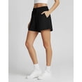 thumbnail image 5 of Real Essentials 3 Pack: Womens Ultra-Soft Athletic Lounge Casual Sweat Shorts with Pockets (Available in Plus Size), 5 of 6