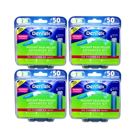 DenTek Adult Instant Pain Relief Kit, 50 ea (Pack of 4)