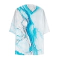 thumbnail image 5 of UVEASISHA Women Tie Dye Kimono Cardigan Half Sleeve Lightweight Summer Outerwear Thin Soft Open Front Shrugs Multicolor S, 5 of 6