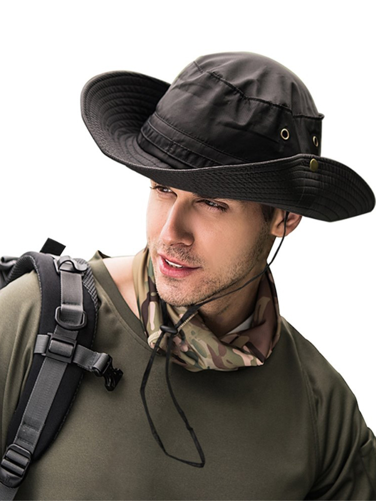 FOCUSNORM Mens Fishing Hats Sun Cap Outdoor Activities Fishing Camping