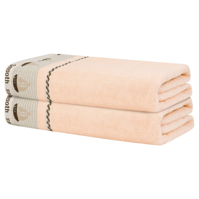 Juego de toallas de baño de 2 piezas REGALWOVEN, altamente absorbentes y cómodas para gimnasio y piscina, color rosa 28' x 56'
