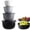 Multicolor1, variant on NUOKO 4 Pack Stackable Plastic Mixing Bowls with Lids, Wide Deep Colorful Food Prep Storage Bowls Set for Cooking Baking Kitchen Food Preparation
