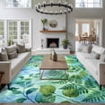 thumbnail image 3 of Tropical Leaves Area Rugs 5'x7', Washable Small Throw Rugs for Laundry Room Playroom, Summer Botanical Watercolor Leaf Indoor Outdoor Rug Non-Slip Low Pile Carpet Runner Reversible Floor Mats, 3 of 8