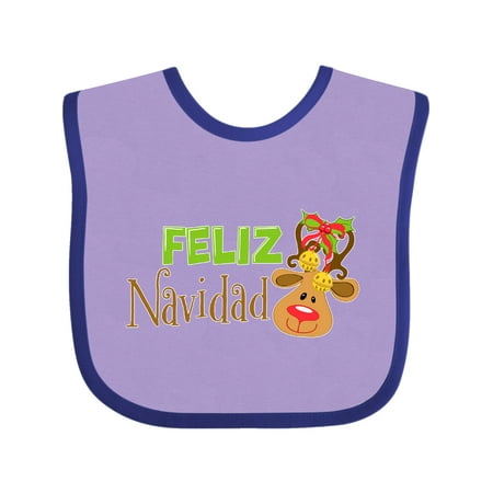 

Inktastic Christmas Feliz Navidad with Cute Reindeer Gift Baby Boy or Baby Girl Bib