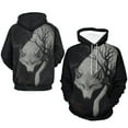 thumbnail image 4 of LAOLIUSN Men’s Wolf Pack 3D Graphic Hoodie, All-Over Print Pullover Sweatshirt, Sizes S–4XL, 4 of 7