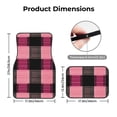 thumbnail image 2 of Crystal Fleece Car Floor Mats Set Of Four - Bottom Injection Molded For Easy Installation To Prevent Interior Contamination Suitable For Most Cars Hotpink Buffalo Plaid Check Tartan Scotland_3, 2 of 7