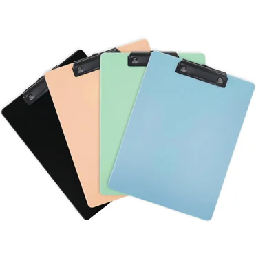 KEENJORIKA Plastic Clipboard,4 Pack Colored Clip Boards,12.5 x 9 Inch