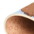 Brown Groundhog Pattern Memory Foam Area Rug 31