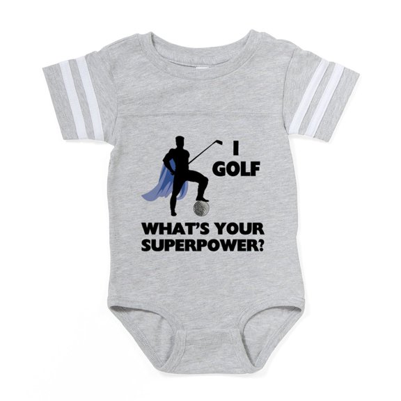 CafePress - Golf Superhero - Cute Infant Baby Football Bodysuit