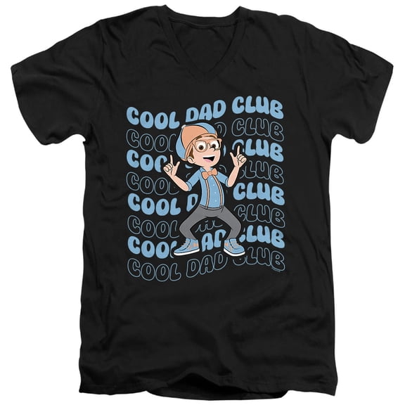 Blippi Cool Dad Club Unisex Adult V-Neck T Shirt (2X-Large) Black
