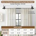 thumbnail image 4 of Barra para cortinas HOTOZON ajustable sin taladro 81-218 cm negra, 4 of 8