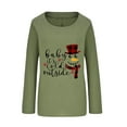 thumbnail image 2 of Hauts à Manches Longues pour Femmes Mode Noël Femme Col Rond T-Shirt à Manches Longues Imprimé Blouse Ample Hauts T-Shirts à Manches Longues pour Femmes T-Shirts d'Été pour Femmes, 2 of 4