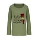 thumbnail image 3 of Pntutb Moda Navidad Mujer Cuello redondo Camiseta de manga larga Estampado Blusa suelta tops Pntutb Pntutb-6504, 3 of 4