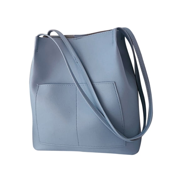 Lady's bag leather handbag designer one shoulder bucket slung purse