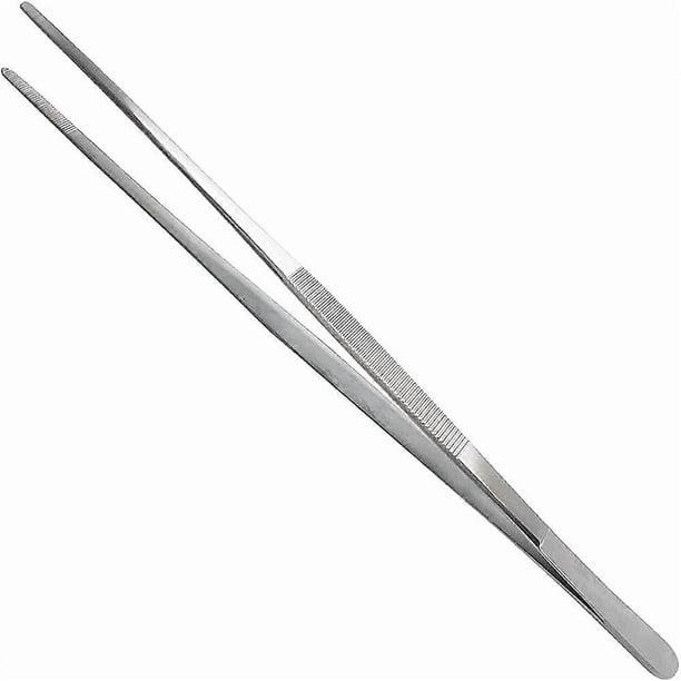 Extra 30 cm / 12 inch Long stainless steel pliers with a precision serrated end for aquascaping, gardening, cooking