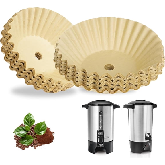 Paper Coffee Filters for Hamilton Beach 45 Cup Coffee Urn and Hot Beverage Dispenser, Unbleached Large Coffee Filters for Most 30-50 Cup Large Coffee Maker, 100 Pcs