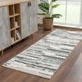 thumbnail image 6 of Hauteloom Lux Shag - Moroccan Farmhouse Living Room Shaggy Area Rug - Bohemian Shag Rug - Plush High Pile - Southwestern Boho Soft Carpet - Tribal Aztec - Grey, Off White, Beige - 6'7" x 9'6", 6 of 13