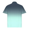 thumbnail image 5 of ZCFZJW Men's Short Sleeve Performance Polo Shirt Casual Tie Dye Gradient Print Summer Button up V Neck Henley Shirts Loose Lightweight Comfy Pullover Tops Light Blue XXL, 5 of 6