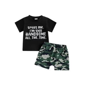 Loicainy Toddler Boy Summer Outfit Set, 2-Piece
