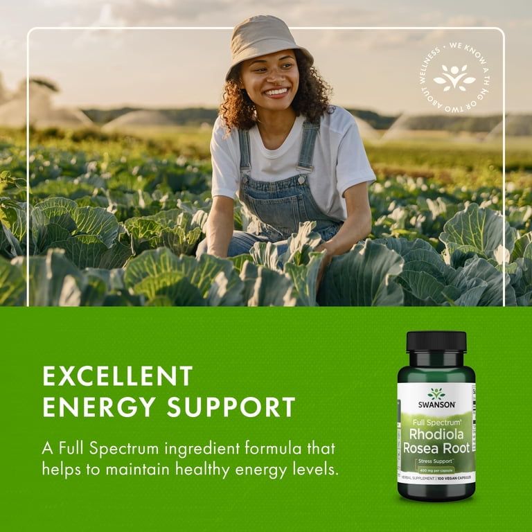 Swanson Rhodiola Rosea Root 400mg, Stress Support photo 6
