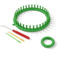 thumbnail image 4 of Complete Knitting Loom Set - 4 Size Round Weaving Kit with Hook & Pompom Maker, Beginner-Friendly Crochet Tools for Scarves/Hats, 4 of 5