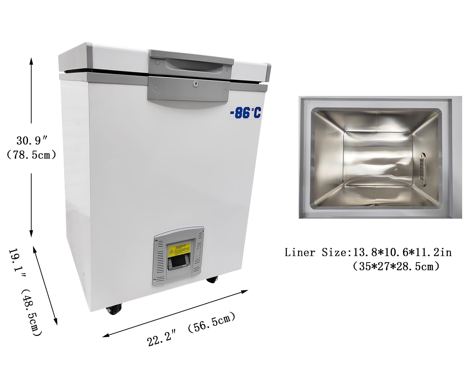 -86℃ Ultra Low Temperature Storage Box 28L Laboratory Cryogenic Freezer Refrigerator
