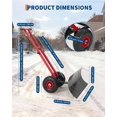 thumbnail image 2 of Pelle à Neige de 29 Pouces avec Roues, Pelle Pousse-Neige en Métal pour Entrée et Trottoir, Pousse-Neige avec Angle et Hauteur Réglables à 5 Positions, 2 of 7