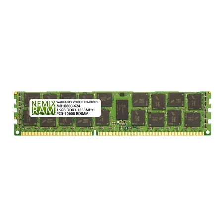 10600 Ecc Registered Single Supermicro equivalent MEM-DR316L-SL05-ER13 16GB (1x16GB) DDR3 1333 (PC3 10600) ECC Registered RDIMM Memory RAM ()