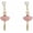 Pink, variant on Sweet Dancing Long Stud Earrings Temperament Inlay Rhinestone Ballerina Drop Dangle Earrings for Women Jewelry[x9010]
