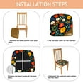thumbnail image 4 of Pioneer Flower Seat Covers for Dining Room Chairs Set Of 4,Stretch Printed Washable Chair Seat Cover with Elastic Ties and Button,Removable Waterproof Couch Cushion Covers, 4 of 6
