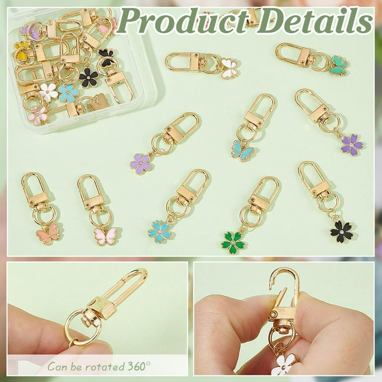 20 Pcs Kawaii Mixed Keychains – Cute Acrylic Animal & Cartoon Keychains For Backpacks, Purses, Gifts (Random Assortment)