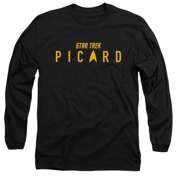Star Trek Picard Picard Logo Long Sleeve Adult 18/1 T-Shirt Black