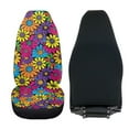 thumbnail image 4 of Uorisanigo Car Front Seat Covers, 2 Pack Retro Hippie Flower Automotive Seat Protectors, Premium Breathable Vehicle Seats Cushions, Car Accessories Universal for Van, SUV, Truck, Pickup, 4 of 7