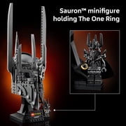 LEGO Icons The Lord of the Rings: Sauron's Helmet - Building Set for Adults, Ages 18+ Bedroom, Home Office, Book Shelf Decor - W/ Sauron Minifigure - Gift for LOTR Fans - 11373