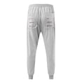 thumbnail image 2 of Aayomet Mens Cargo Pants Men's Sweatpants with Zipper Pockets Open Bottom Pants for Jogging, Workout, Gym, Running, Training,Gray L, 2 of 4