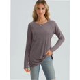 thumbnail image 4 of Womens Long Sleeve T Shirts crew Neck Loose Soft Casual Tops Fall Fashion Comfy Tees, 4 of 6