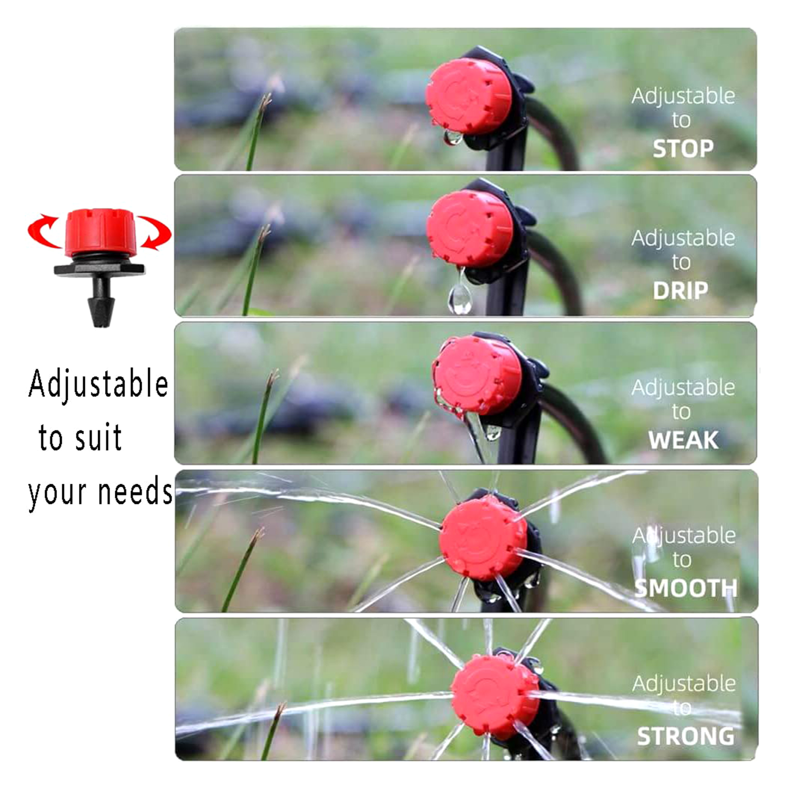 Garden Drip Irrigation Set Cooling Hose Automatic Watering Sprinkler Dripper With T Connector
