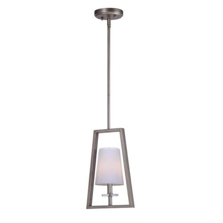 - Maxim Lighting Swing - One Light Pendant, Platinum Dusk Finish with White Glass