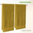 thumbnail image 3 of Elegant Comfort Turkish Popcorn Cotton Bath Towel Set, 27 x 54 Inches, 2-Pack, Hotel-Quality, Soft, Durable, Quick-Dry, Highly Absorbent Amber Gold, 3 of 4
