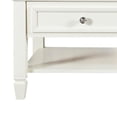 thumbnail image 4 of Coffee Table with 2 Drawer and Tapered Feet, White- Saltoro Sherpi, 4 of 5