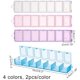 thumbnail image 2 of Pastillero semanal de plástico de 9,3 pulgadas, 8 unidades, 4 colores, 7 rejillas, organizador de joyas con tapas abatibles para vitaminas, medicinas, cuentas, manualidades, piezas pequeñas., 2 of 5