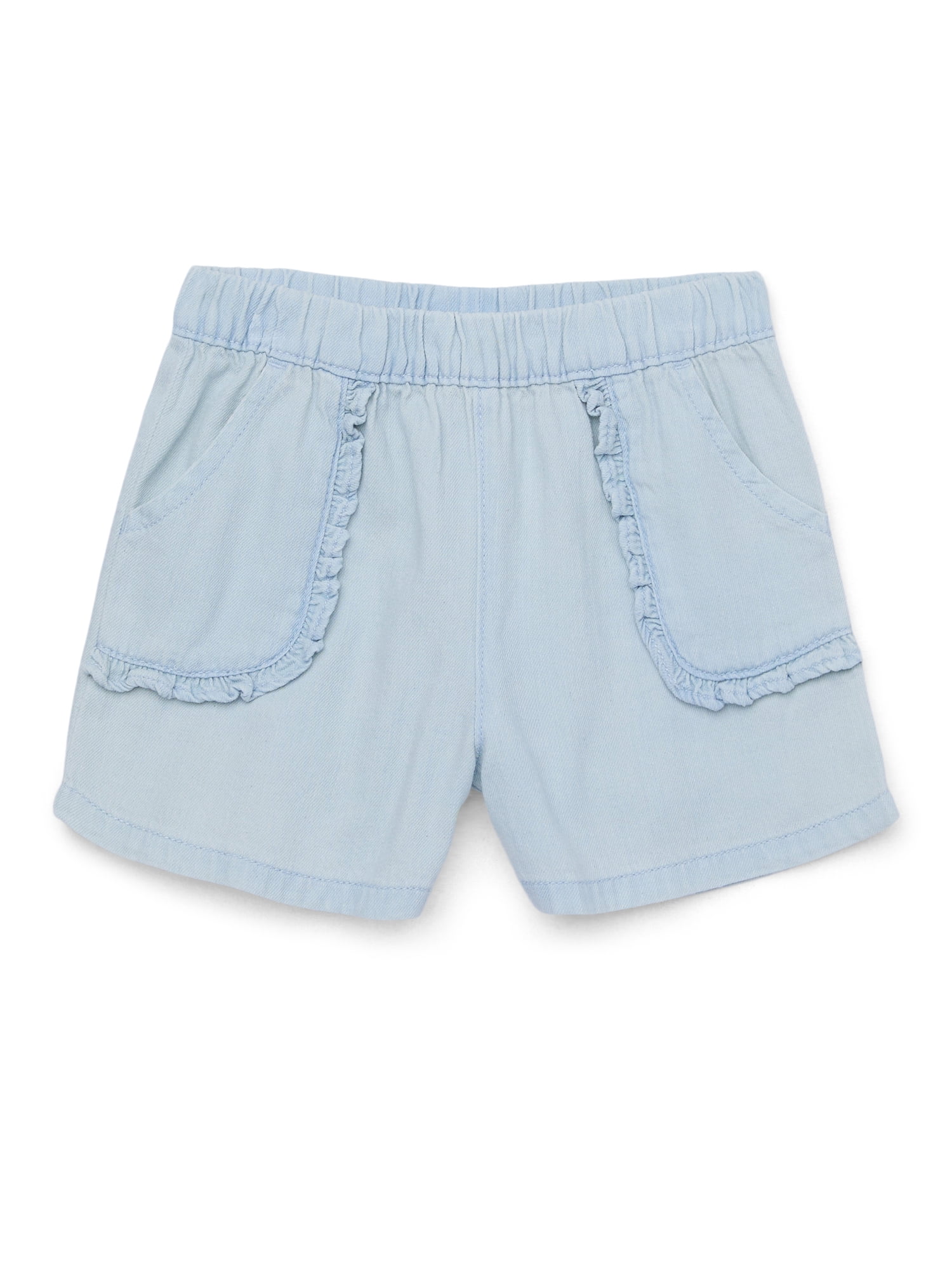 Garanimals Toddler Girl Denim & Twill Shorts Multipack, 4-Pack, Sizes 18M-5T
