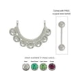 thumbnail image 1 of Jeweled Semi Circle Nipple Shield with 14G Surgical Steel Straight Barbell, 1 of 1