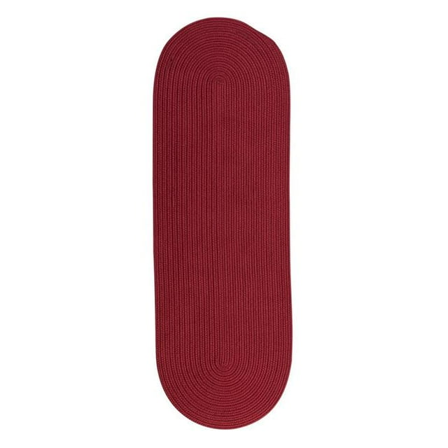 Colonial Mills Rug RV72R028X096 Reversible Flat-Braid Oval Braided Runner Red - 2 ft. 4 in. x 8 ft.