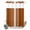 DarkOrange Beige, variant on No Hook Shower Curtain, Burnt Orange Beige Striped Shower Curtains for Bathroom with See Through Top Window, Modern Farmhouse Retro Lines Waterproof & Washable Bath Curtain Long 72"x78"