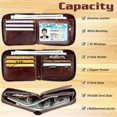 thumbnail image 4 of Wallet Admetus para hombre, de piel auténtica, corta con cremallera, pliegue, 4 of 7