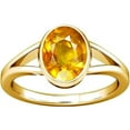 thumbnail image 1 of Divya Shakti 5.25-5.50 Carat Yellow Sapphire Pukhraj Gemstone Panchdhatu Ring For Men & Women, 1 of 5